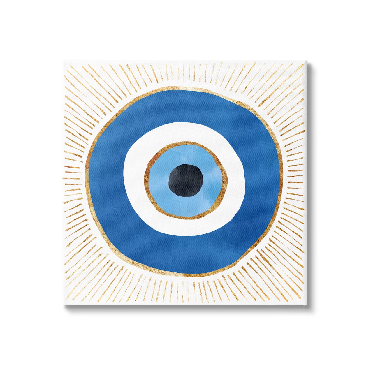 Stupell Industries Evil Eye Symbol Striped Rays Canvas Wall Art